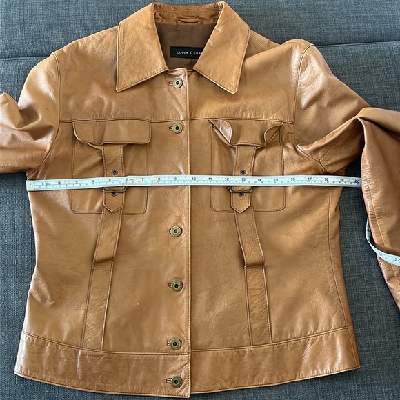 Luisa Cerano soft leather jacket size 38, US8 - Picture 9 of 15